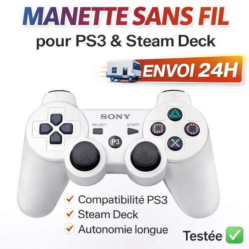 Manette jeu ps3 bluetooth - ps3,