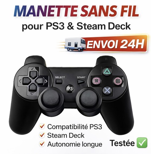 Manette jeu ps3 bluetooth - manette,